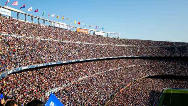 Aficionados del Barça en el Camp Nou
