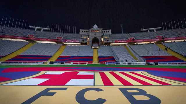 Una de las gradas del Estadio de Montjuïc, la sede provisional del Barça