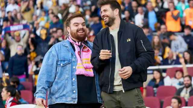 Ibai Llanos y Gerard Piqué, en una de las finales de la Kings League