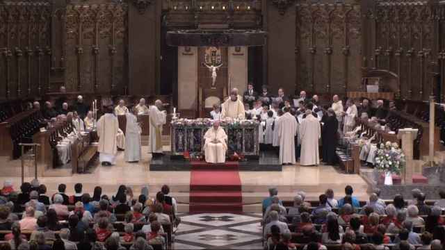 Montserrat, durante un servicio