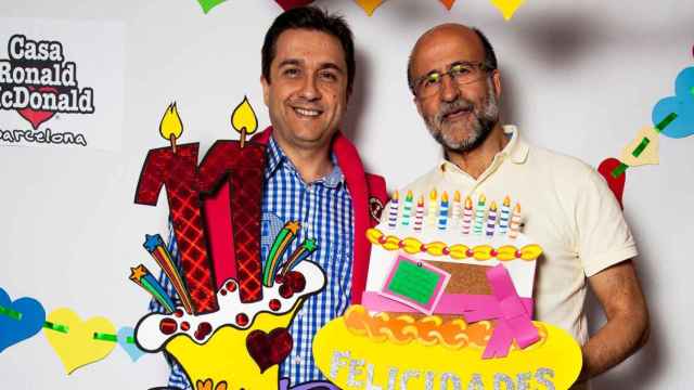 Ramón Lamazares (izquierda), principal franquiciado de McDonald's en España