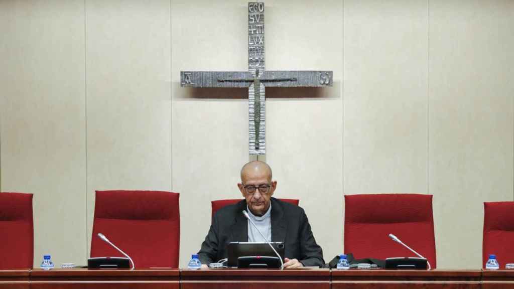 El arzobispo de Barcelona, Juan José Omella, en una rueda de prensa