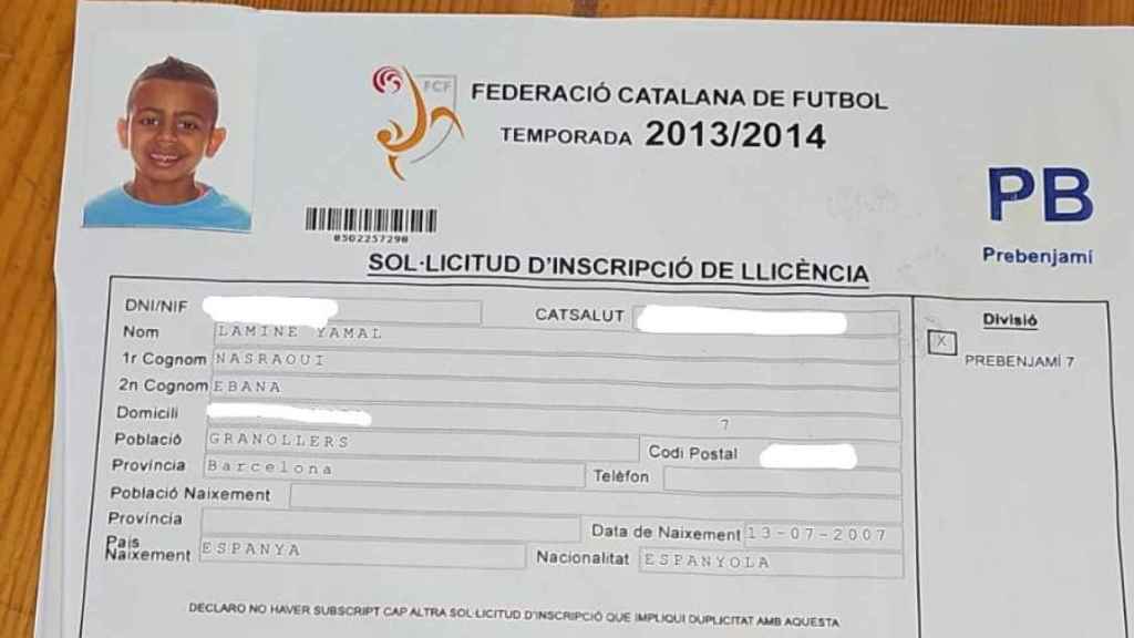 Ficha de Lamine Yamal