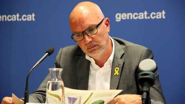 El 'conseller' de Acción Climática, David Mascort, en un acto del Govern