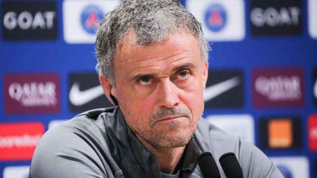 Luis Enrique, en rueda de prensa, tras el anuncio de Kylian Mbappé