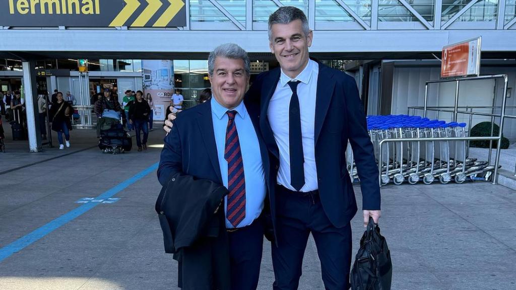 Joan Laporta y Enric Masip, en Málaga para ver la Copa del Rey de basket