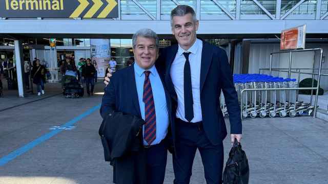 Joan Laporta y Enric Masip, en Málaga para ver la Copa del Rey de basket