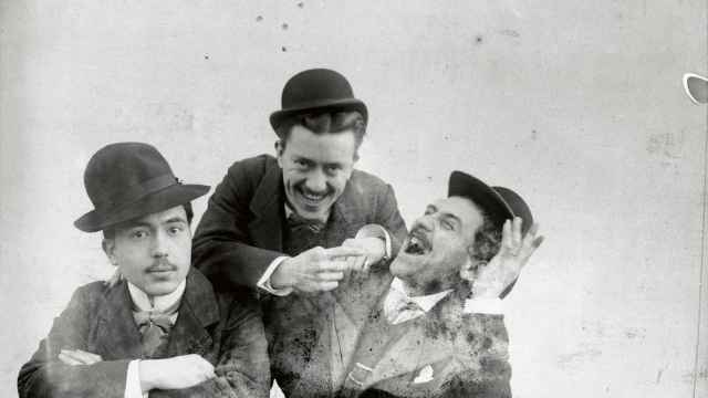 Retrato de Cosme Reitg, Josep Maria Reitg y un amigo, ca. 1905-1910