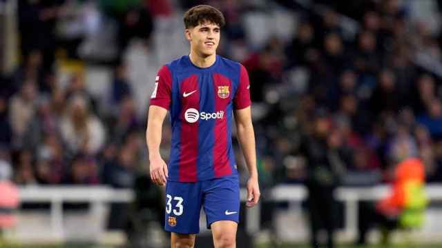 Pau Cubarsi, durante el partido del Barça contra el Getafe