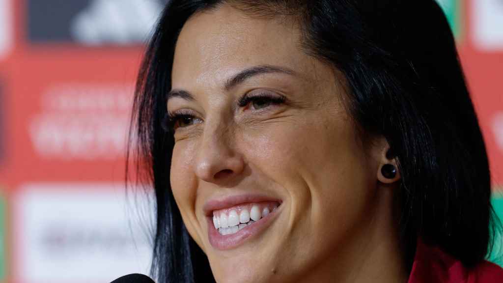 Jenni Hermoso, en la rueda de prensa previa a la final de la Nations League