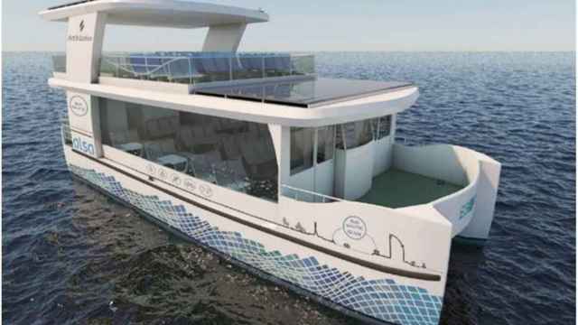 Recreación digital del bus náutico del Puerto de Barcelona