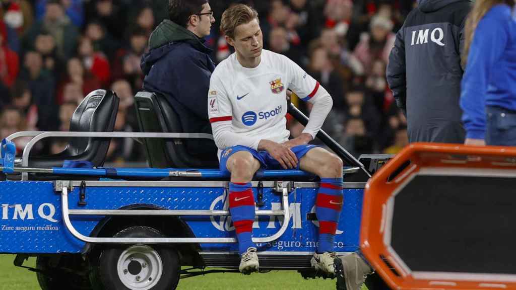 Lesión de Frenkie de Jong en San Mamés en la jornada 27 de Liga