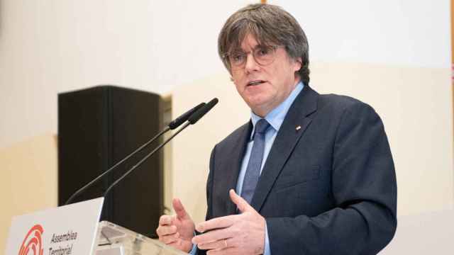 El presidente del Consell de la República, Carles Puigdemont, interviene durante la constitución de la Asamblea Territorial del Consell de la República, a 2 de marzo de 2024