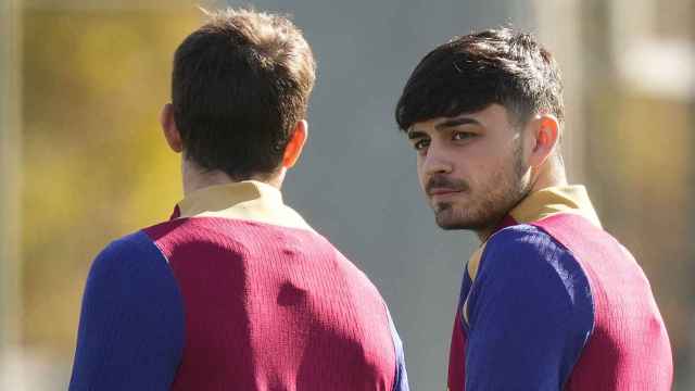 Pedri, en un entrenamiento con el Barça en la Ciutat Esportiva
