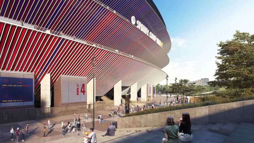 La fachada del nuevo Camp Nou