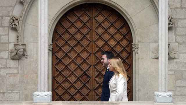 Natàlia Mas, consejera de Economía, y Pere Aragonès, presidente de la Generalitat