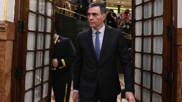 El presidente del Gobierno, Pedro Sánchez, en el Congreso