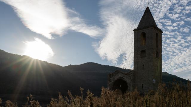 Tiempo soleado en el pantano de Sau