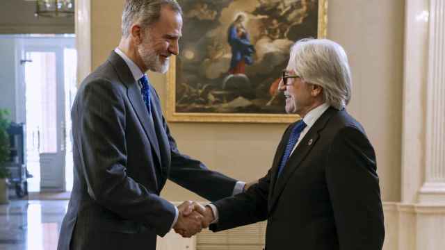 El rey Felipe VI, recibiendo en audiencia a Foment en el palacio de la Zarzuela