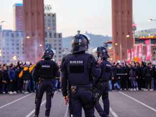 Crónica Global acompaña a los Mossos d'Esquadra durante el dispositivo de seguridad del Barça - Nápoles