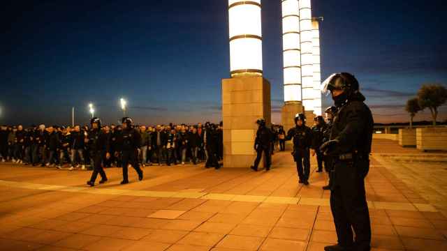 Dispositivo de seguridad del Barça-Nápoles