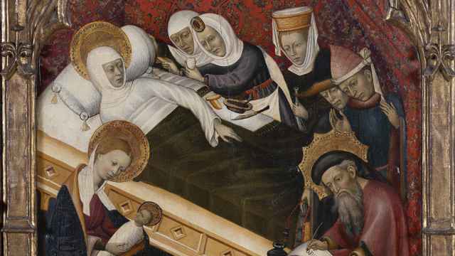 'Nacimiento de San Juan Bautista', de Bernat Martorell, una de las piezas presentes en la exposición