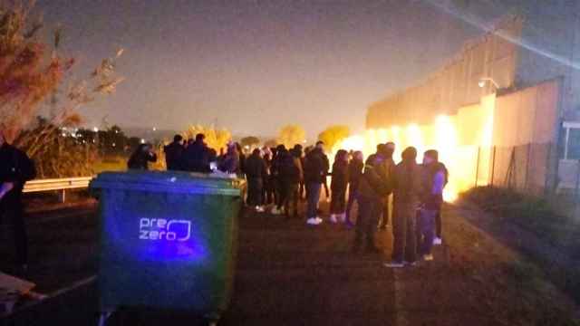 Protesta de los funcionarios de prisiones ante Mas d'Enric