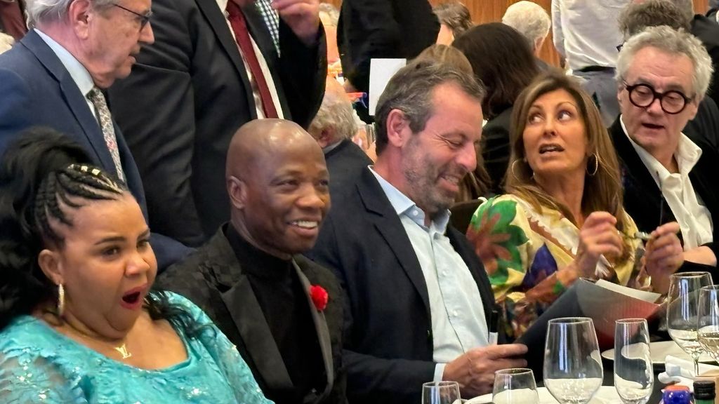 Sandro Rosell i Bori Fati, durant el sopar solidari organitzat per Josep Maldonado