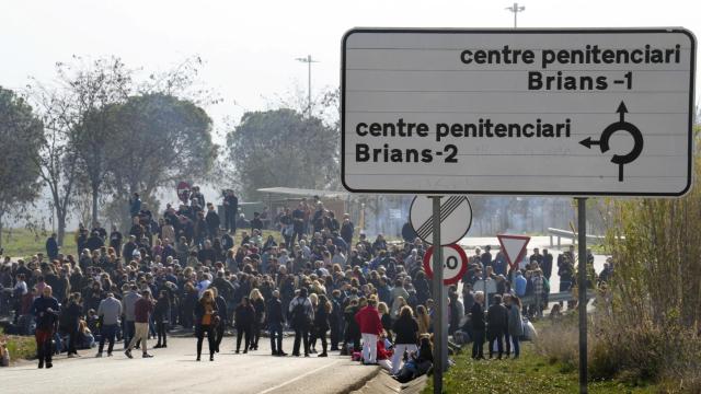 Bloqueos de funcionarios de prisiones en las cárceles de Brians 1 y 2 en una protesta anterior