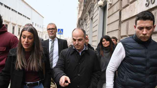 La portavoz de Junts en el Congreso, Miriam Nogueras, y el secretario general de Junts, Jordi Turull