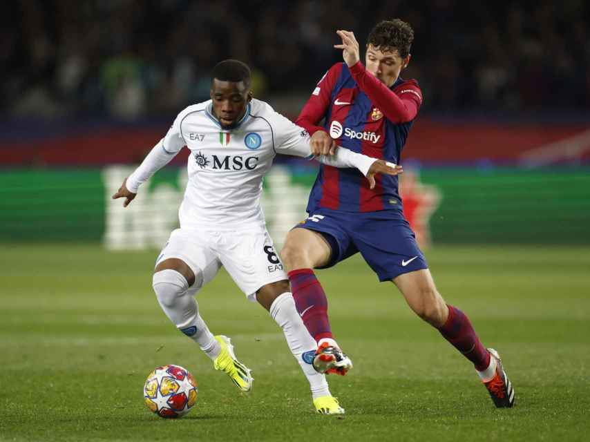 Andreas Christensen en el partido contra el Nápoles