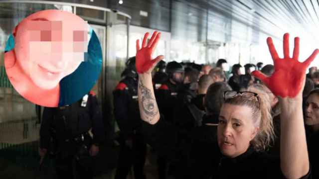 Protestas ante el Departamento de Justicia tras el asesinato de Núria, cocinera de Mas d'Enric