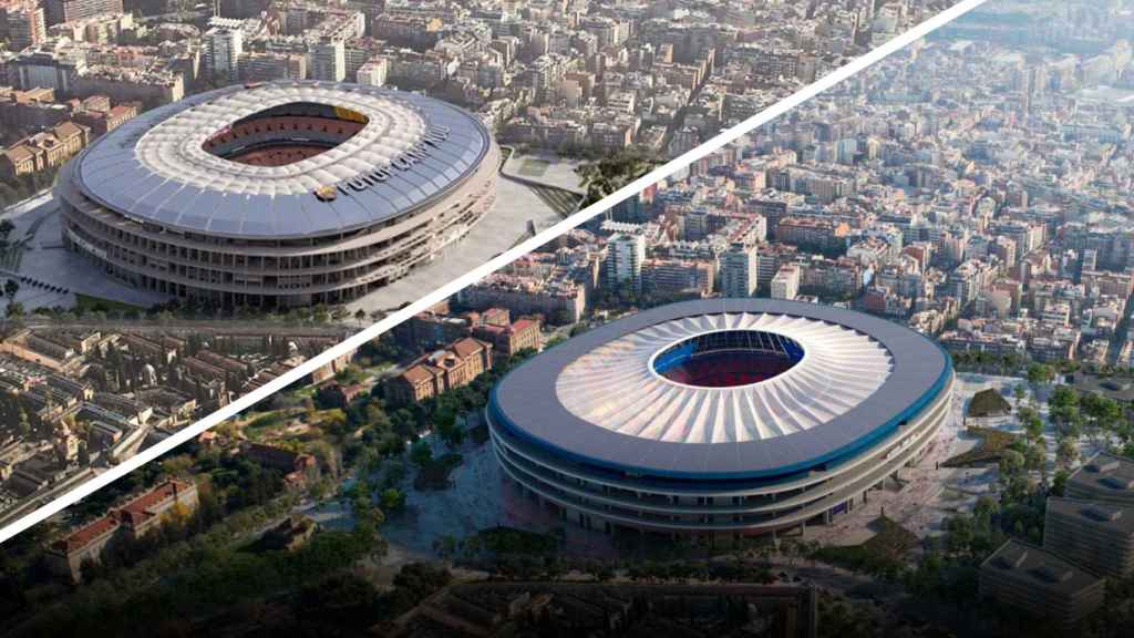 Recreación de dos proyectos de Nikken Sekkei para el Camp Nou