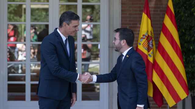 Pedro Sánchez recibe a Pere Aragonès en Moncloa, en julio de 2022