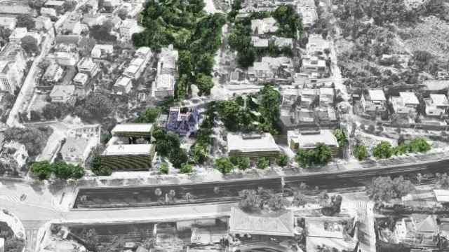 Recreación digital de la ampliación de la UIC sobre la Ronda de Dalt de Barcelona