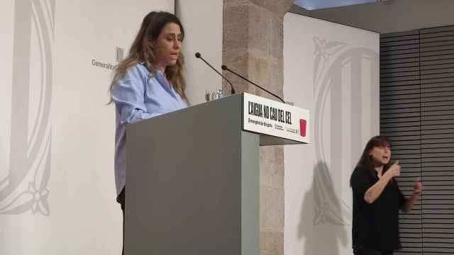 La portavoz del Govern, Patrícia Plaja, en rueda de prensa