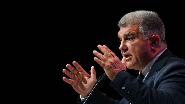 Laporta, presidente del Barça, durante el Sports Tomorrow Congress