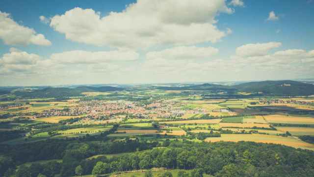 Vista aérea de un pueblo