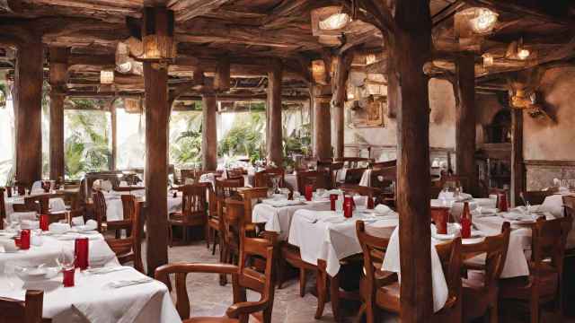 Imagen generada con IA de un restaurante rústico