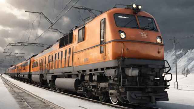 Imagen generada por IA de un tren