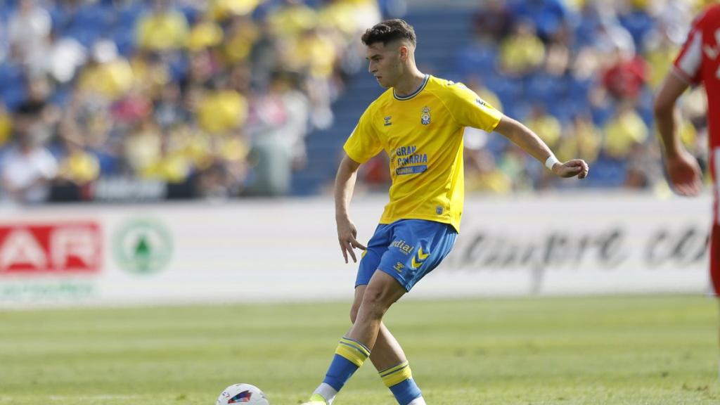 Mika Mármol, en un partido con Las Palmas