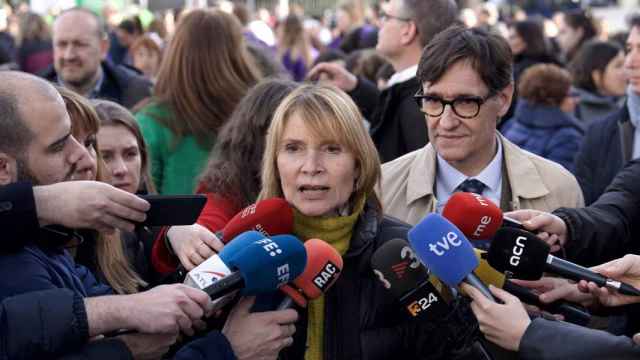Maria Lluïsa Moret, vicesecretaria primera del PSC y Salvador Illa, candidato a las elecciones del  12M