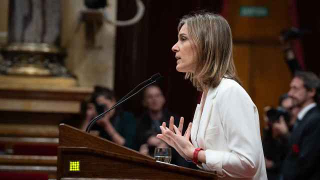 La líder de los comuns en el Parlament, Jéssica Albiach, interviene durante el pleno del debate a la totalidad de Presupuestos 2024