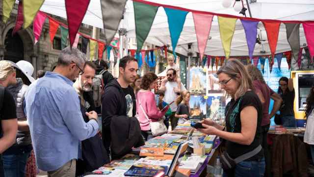 Una de las paradas de San Jordi 2023