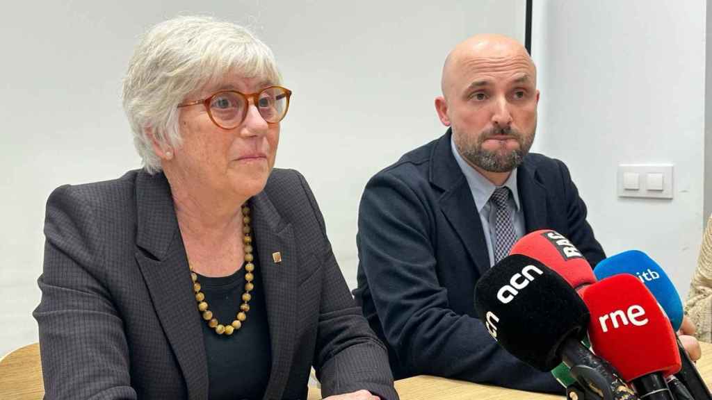 La candidata de Alhora, Clara Ponsatí, y su número dos, Jordi Graupera