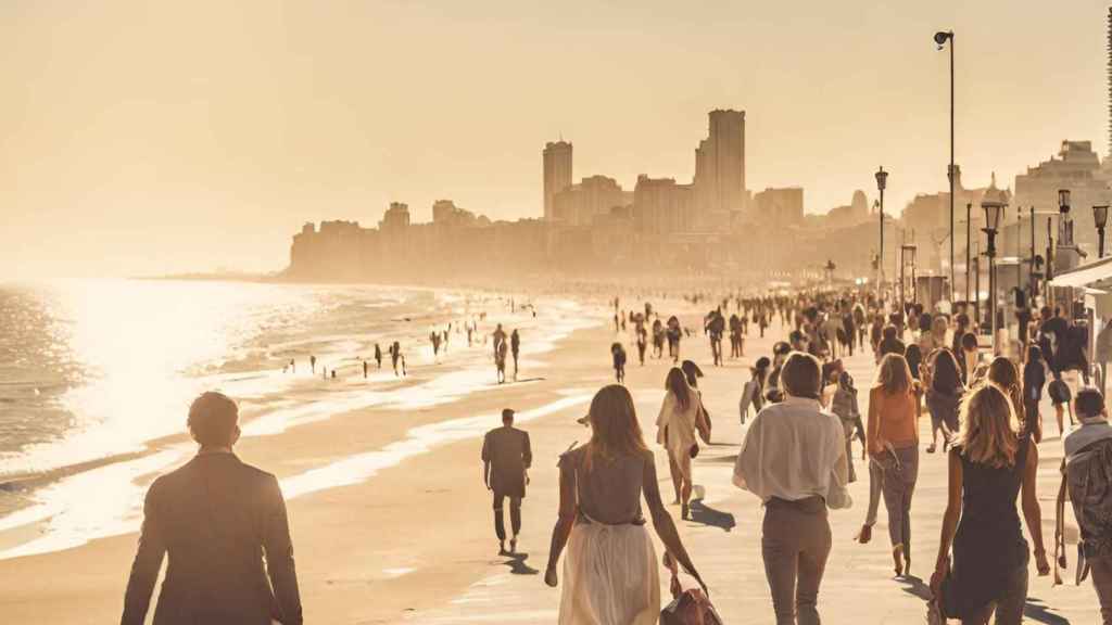 Una ciudad feliz según la IA de Canva