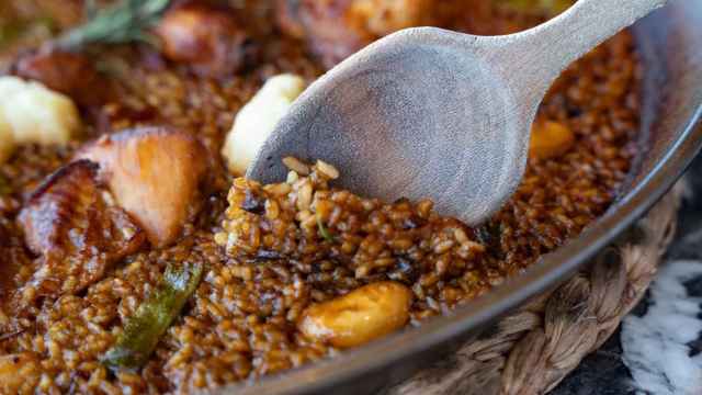 Detalle de un plato de arroz