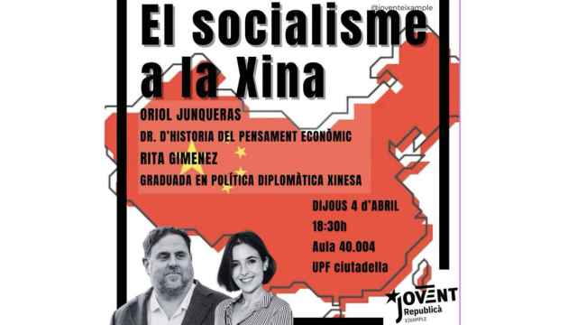 Imagen de la charla de Junqueras sobre el socialismo en China