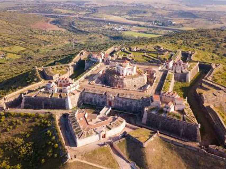 La fortificació d'Elvas des d'una vista aèria