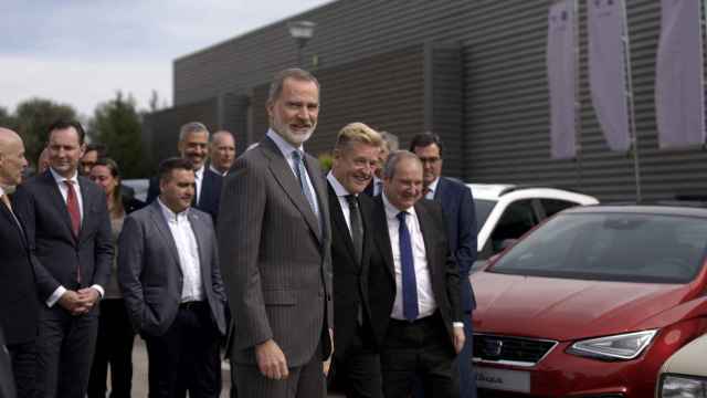 El rey Felipe VI a su llegada a Seat Martorell